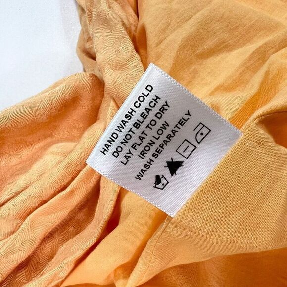 Lovers+Friends Wrap Dress Womens Medium Tangerine Orange Gelina Drop Waist NWT - Picture 13 of 16